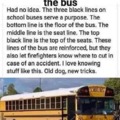 The 3 black lines on the bus