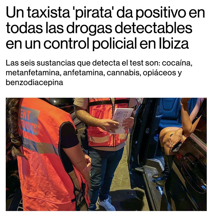 Un taxista que se entregó a Ibiza - meme