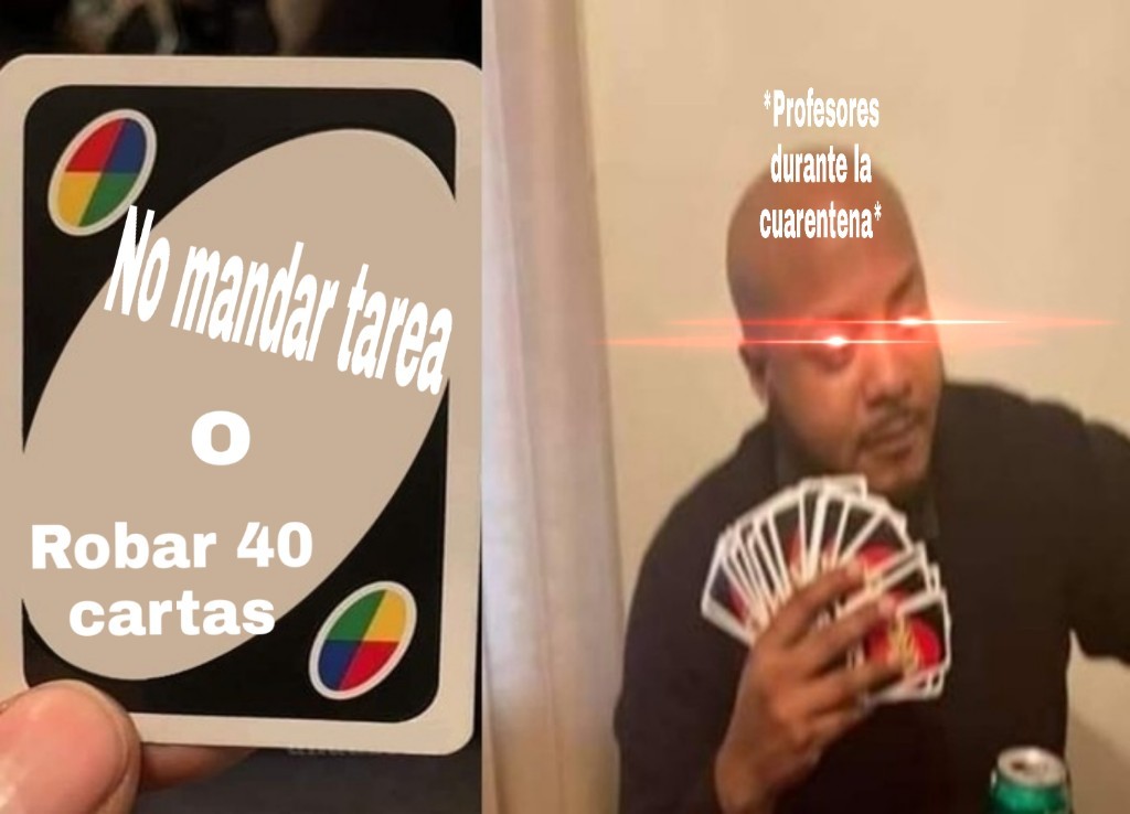 El título se fue a jugar al uno - meme