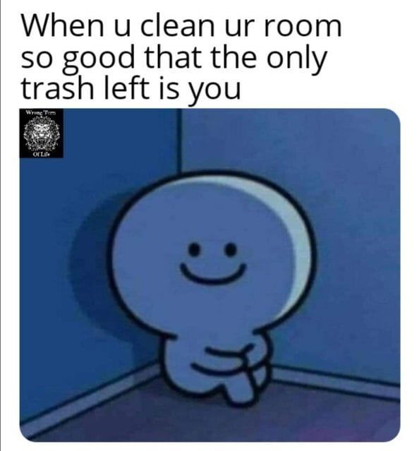 cleaning be like - meme