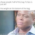 The air in the bag is to protect the chips from being crushed!