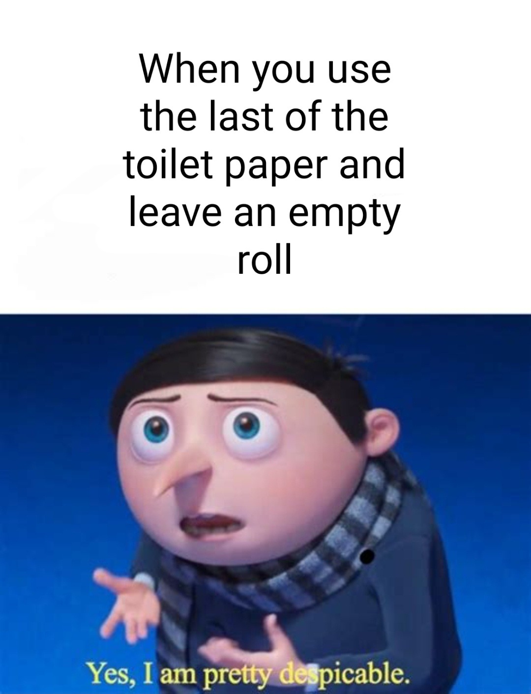 No more toilet paper - meme