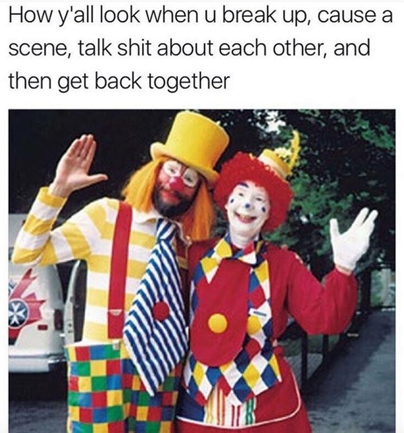 clown couple meme