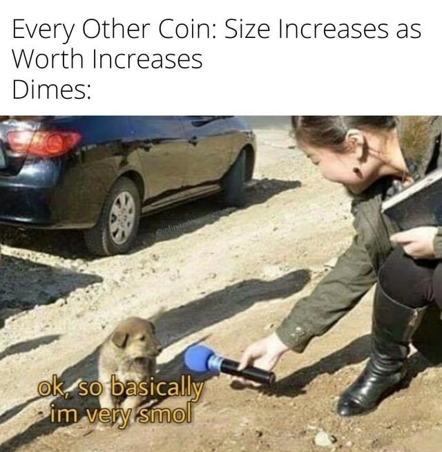 Dimes said I’m smol but rich, respect me - meme