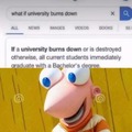 Hmm yes the university here is  made by ashes