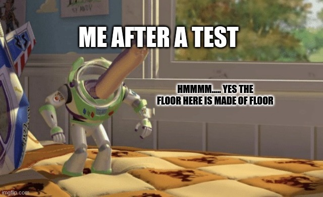 Me after a test - meme
