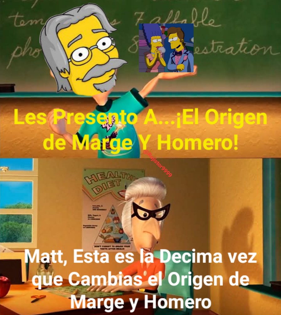 Los Simpsons en decadencia - meme