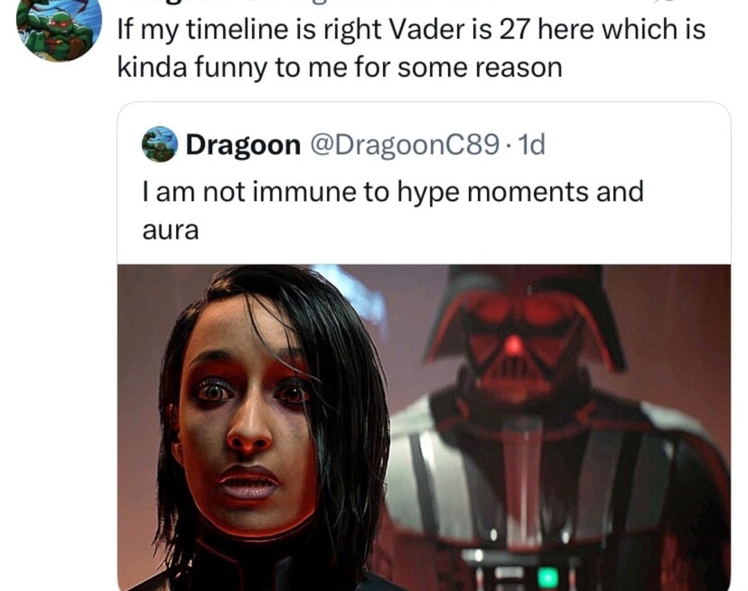 Vader being 27 here just feels illegal somehow - meme