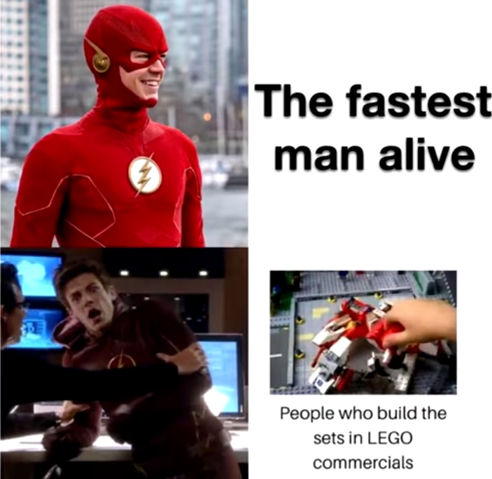 Então ele não é o homem mais rápido do mundo... - meme