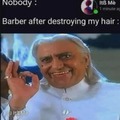 Destruction by barber