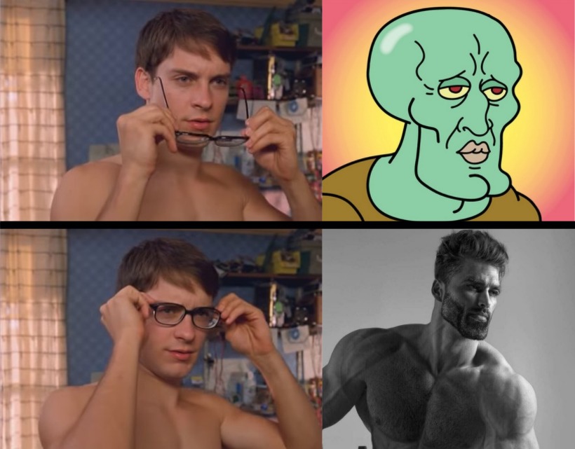 Gigachad squidward - meme