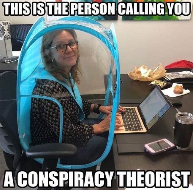 Some conspiracies really are dumb. Be skeptical. - meme