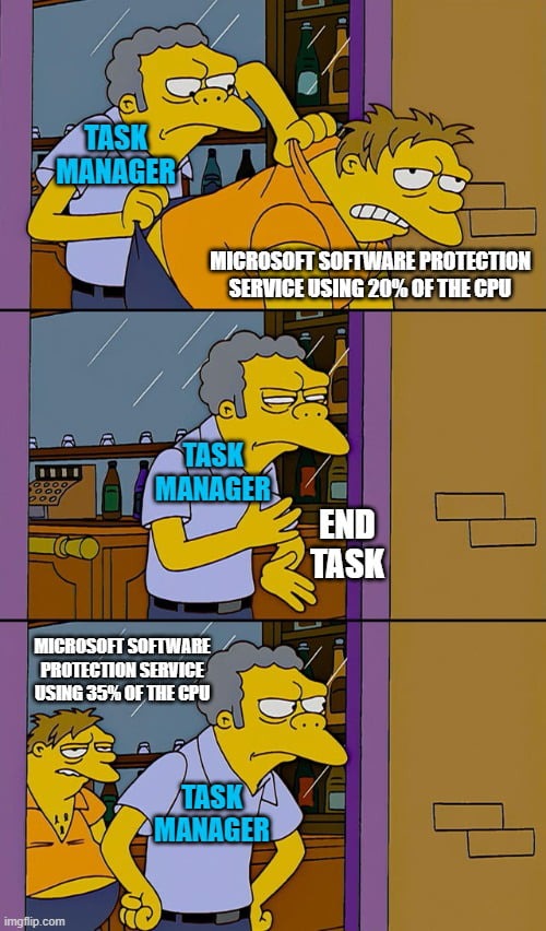 Windows task manager be like - meme