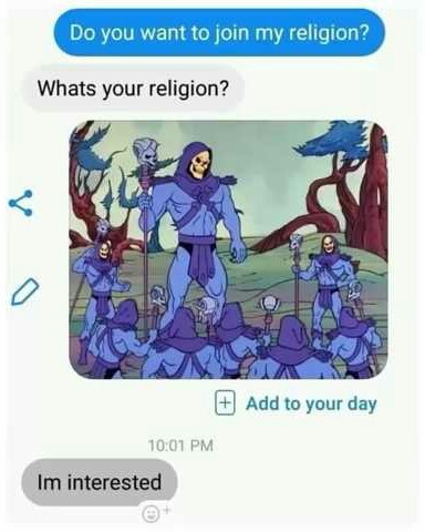 Mike2 cry joined your religion - meme