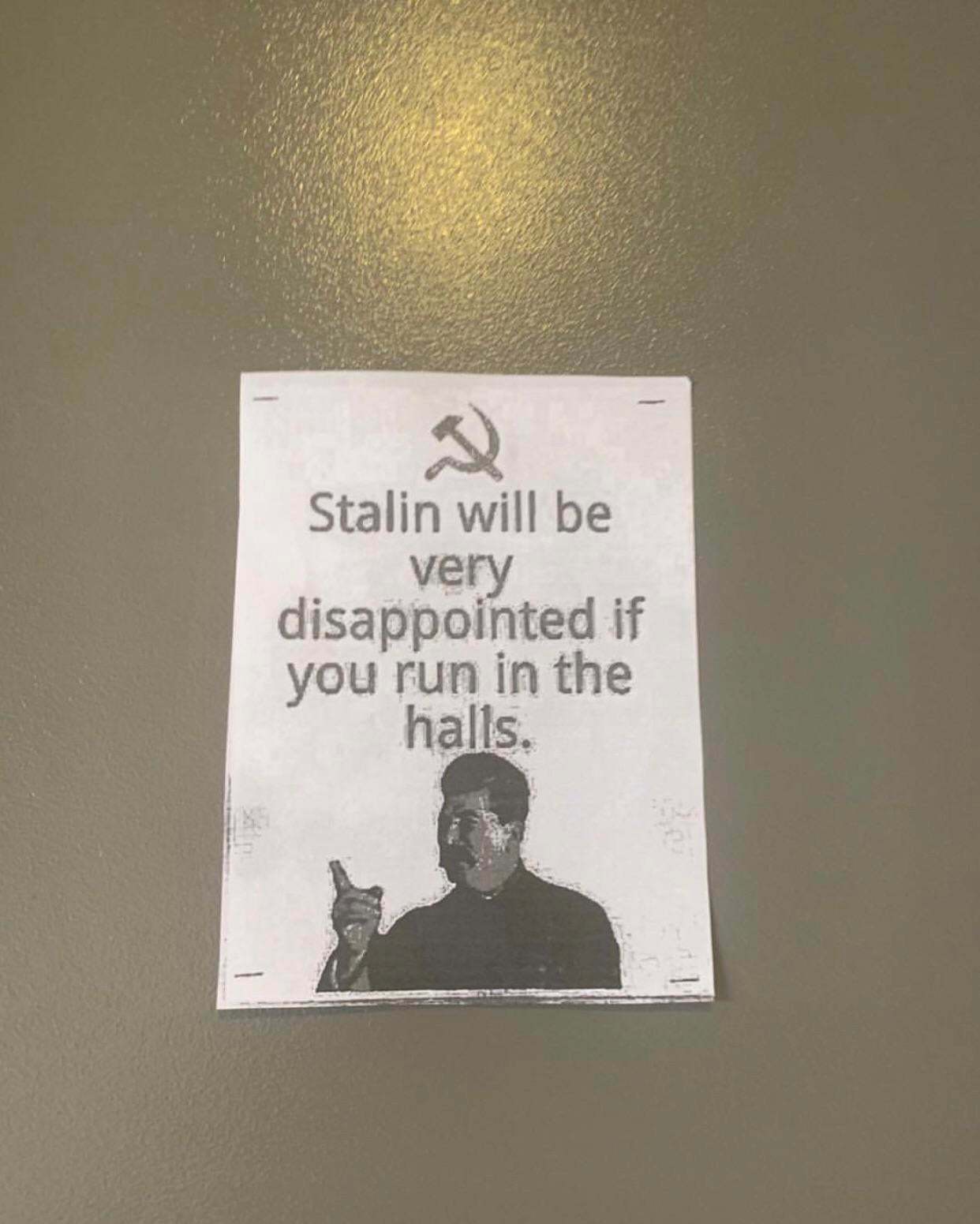 Don' t run in the halls - meme