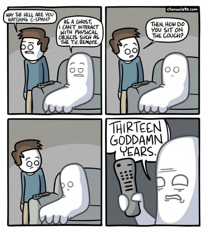 Always in contact with ghost butts - meme