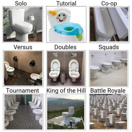 Toilette battle royal - meme