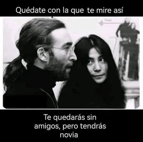 John Lennon encontró novia, pero a que costo - meme