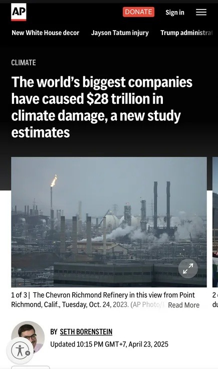 Climate change damage: brought to you by your favorite brands - meme