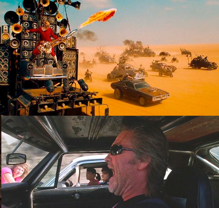 personas en el parachoques de los coches - meme