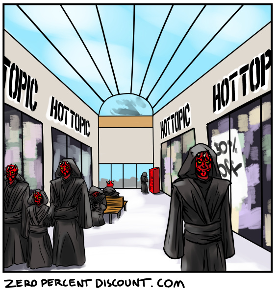 Darth Mall, where everything is 50% off - meme