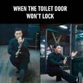 Whent he toilet door won't lock