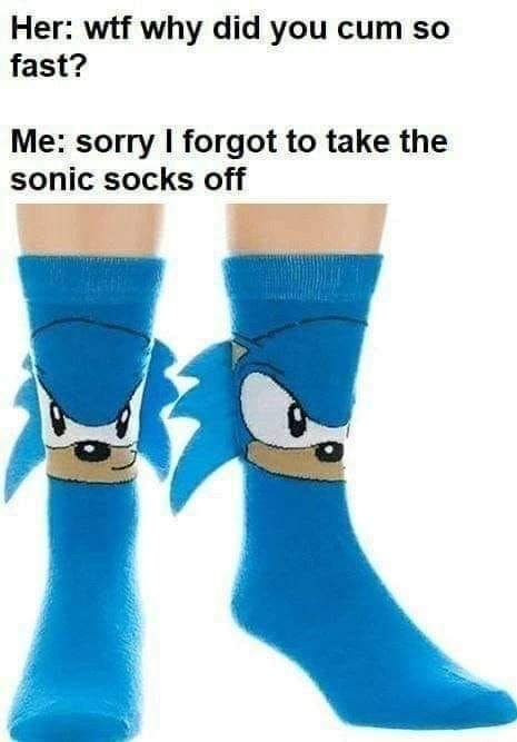 I hate the spikes on the socks - meme