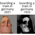 Boarding a train in german