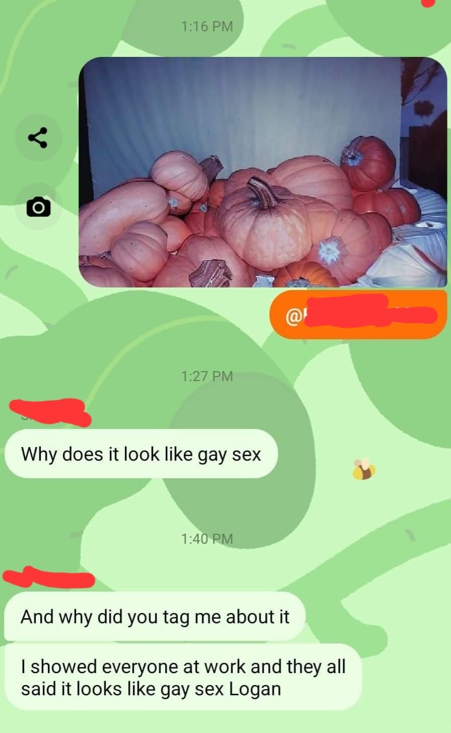 Pumpkins = Gay - meme