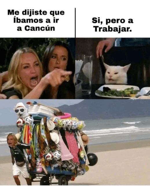 A trabajar a Cancún - meme