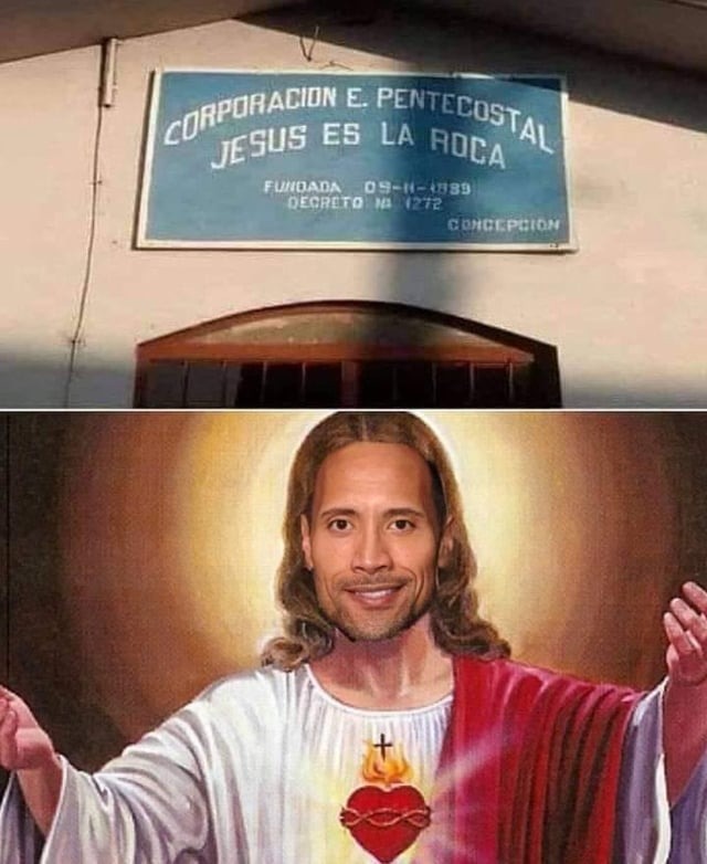Jesús es la Roca - meme