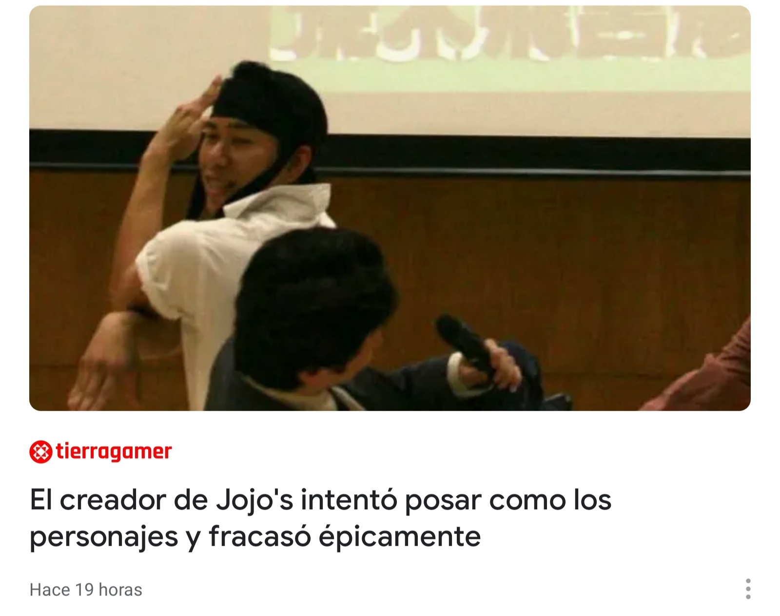 El creador de Jojo's intentó posar como los personajes y fracasó épicamente