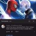 average memedroider is excited to see Jamie foxx in the new Spider-Man movie