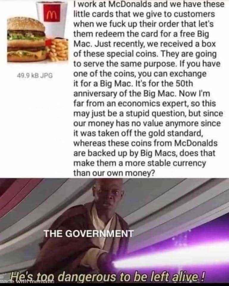 Burger coin > Bitcoin - meme