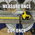 Measure once cut once