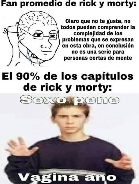 rick y morty es una mierda - meme