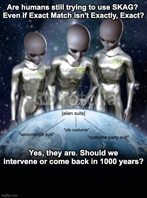 Aliens on Google Ads - meme