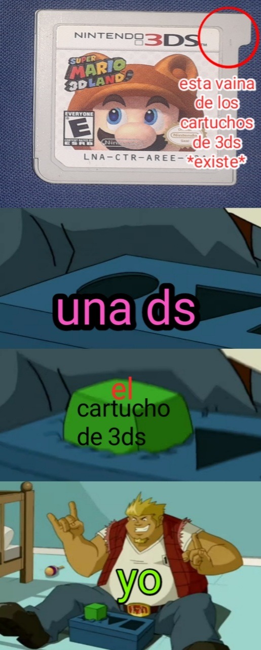 El lore como que creo que lo conté una vez pero pal que no sepa me robaron la 3ds cuando era niño :badluckbrian: - meme