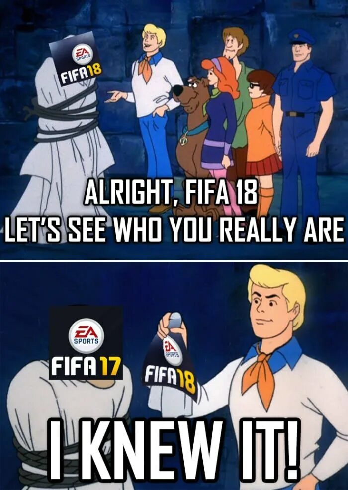 The truth about FIFA 18 - meme