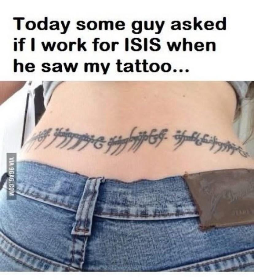 Lotr tattoo - meme