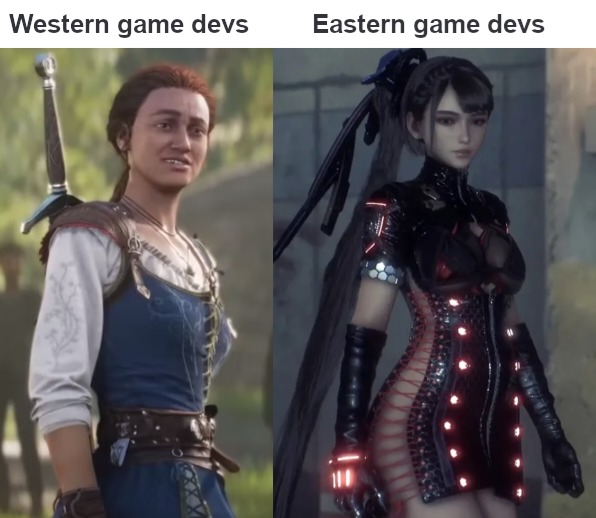 ﻿Western game devs Eastern game devs
