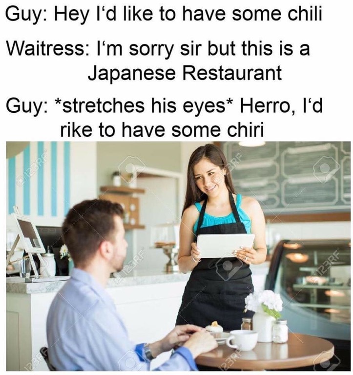 dongs in a restaurant - meme