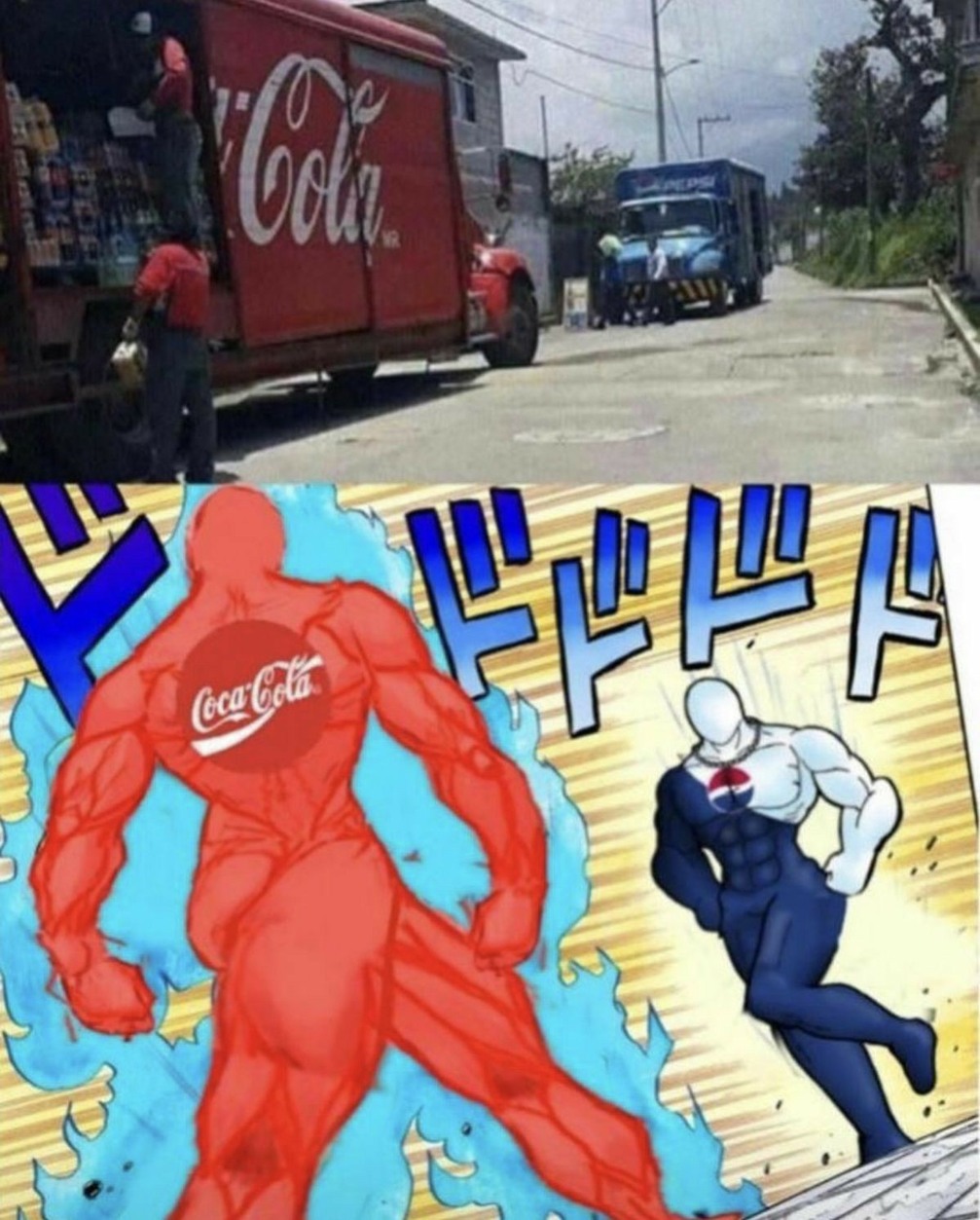 Coca cola vs pepsi - meme