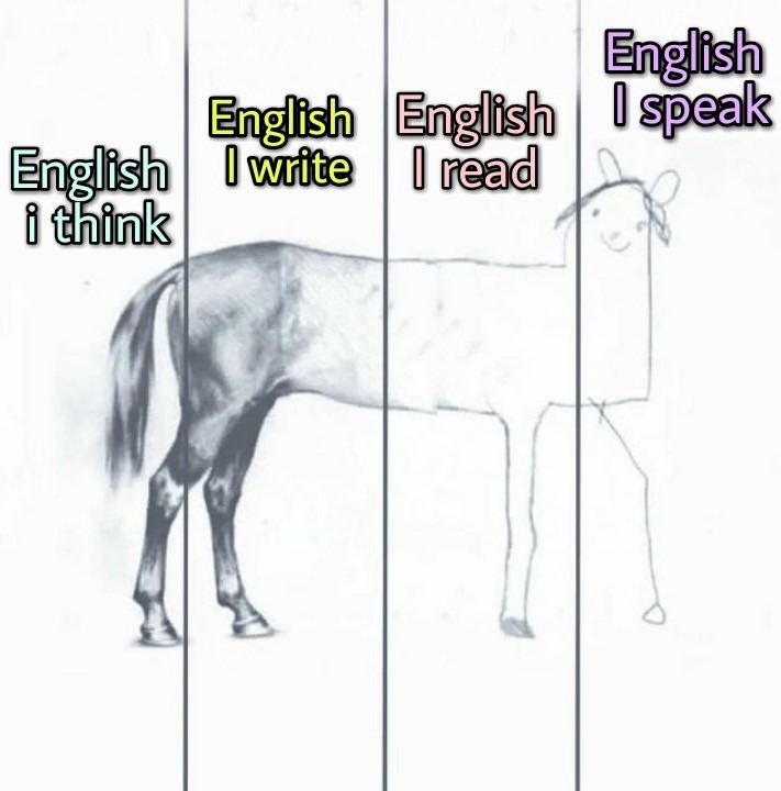 story of non-English speakers - meme
