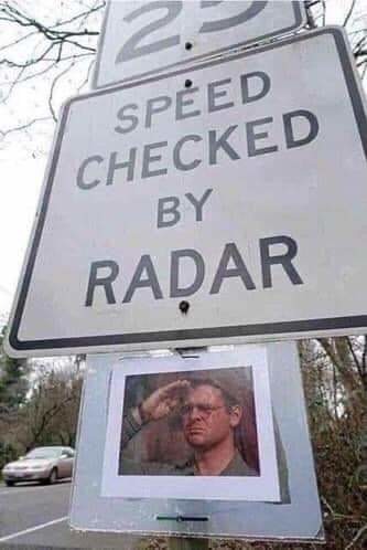 How about no speed check - meme