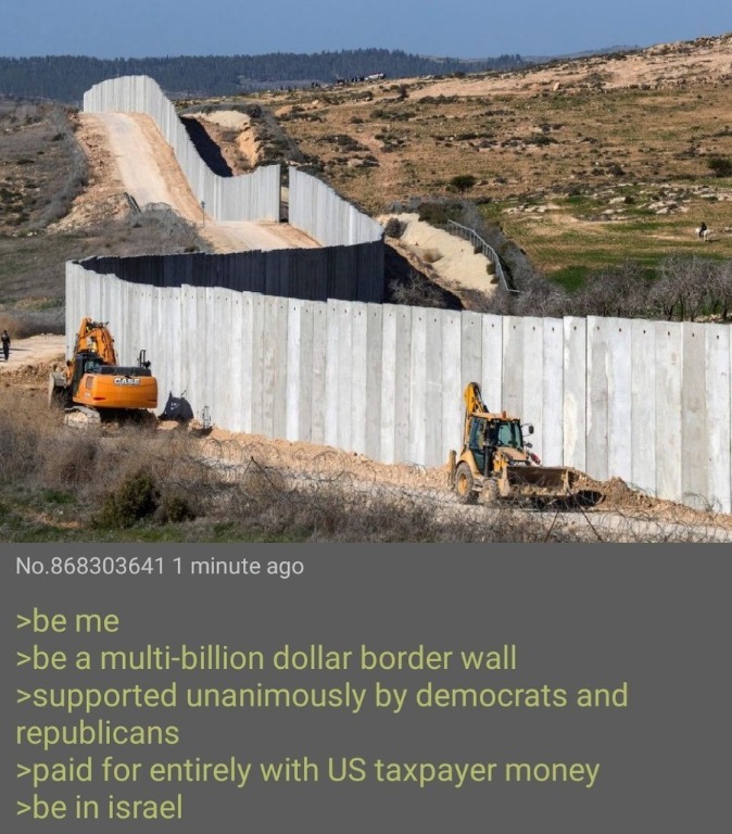 Border wall for me,  but not for thee - meme