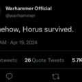 Somehow, Horus survived