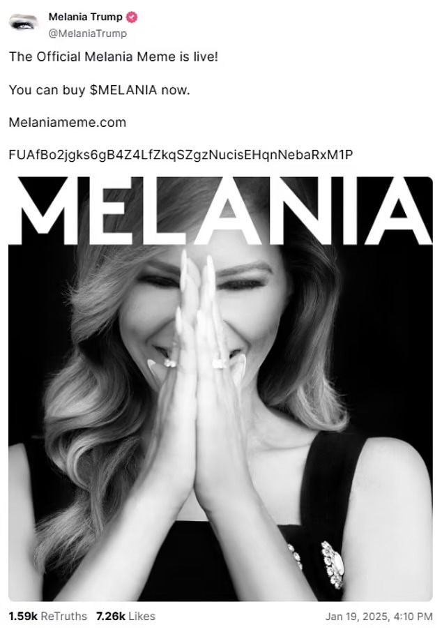 Melania meme coin meme news