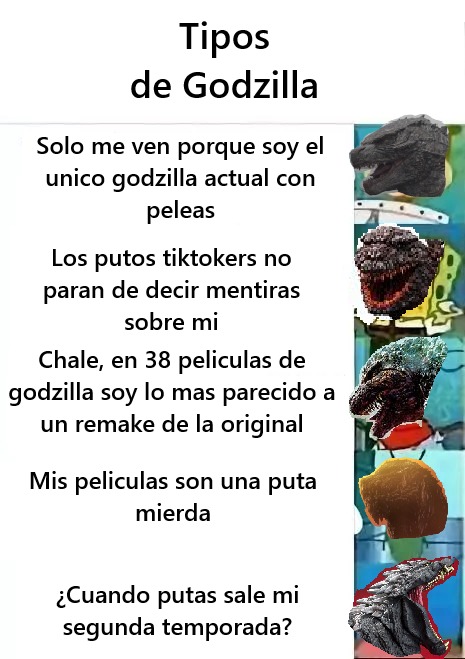 Igualmente todas esas peliculas (y la serie de singular point) estan god, menos las de godzilla earth, son demasiado aburridas y no pasa nada - meme
