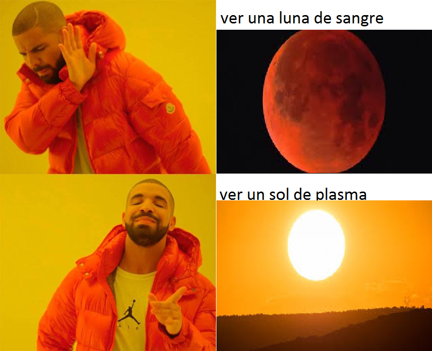 el sol y la luna hacen dieta - meme